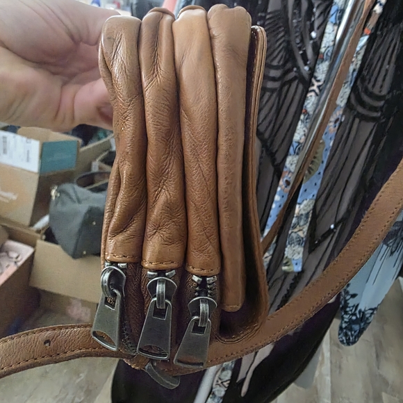 Liebeskind Tan Leather Messenger Bag - Picture 8 of 14